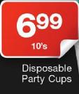 Disposable Party Cups-10's