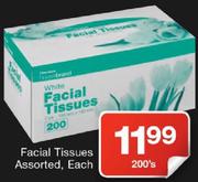 Facial Tissues Assorted-200's