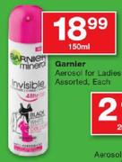 Garnier Aerosol For Ladies Assorted-150Ml