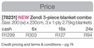 Zendi 3 Piece Blanket Combo - Reversible