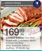 Limited Edition Four Bird Roast With Cranberry Apple & Onion Stuffing-Per Kg