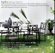 Papillion Dining Collection Dining Chair With Arms In Bruno Brown