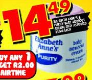 Elizabeth Anne's & Purity Baby Cream Assorted-350Ml 