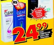 Clear shampoo For Ladies/Men-200Ml Each