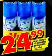 Glade Secrets Air Freshener Banded Pack-3x180Ml