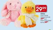 Clicks Plush Long Eared Bunny-Each 
