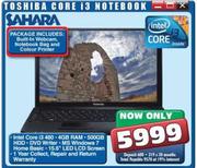 Toshiba Core i3 Notebook 