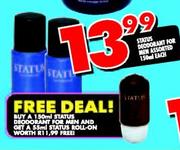 Status Deodorant for Men Assorted-150ml each
