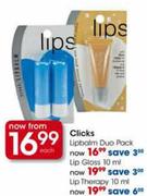 Clicks Lipbalm Duo pack-each