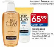 Neutrogena Deep Clan Cleanser 200ml,Facial Scrub 125ml or Mask 120ml-Each