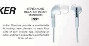 Kicker Stereo Noise Isolation In Ear Monitors