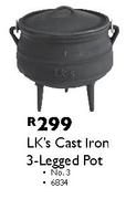 LK's Cast Iron 3-Legged Pot