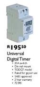 Universal Digital Timer Model TDDGT  20A Switch
