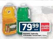Republic Umbrella Citronella Torch Fuel-2 Ltr each