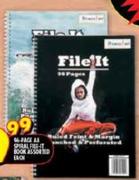 96 page A4 Spiral File It Book