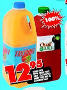 Quali Juice 100% Fresh Fruit Juice-1.5L/Tropica Dairy Fruit Mix-2L Assorted Each  