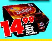 Danone Ultra Mel Desserts Assorted-4 x 125ml Each