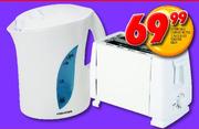 Essentials Corded Kettle 1.7 Ltr & 2 Slice Toaster Each