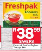 Freshpak Rooibos Tagless Teabags-80's