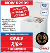 Defy 210L White Chest Freezer