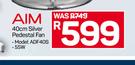 AIM 40cm Silver Pedestal Fan ADF40S
