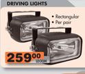 Driving Lights Rectangular-Per Pair