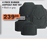 4 Piece Rubber Asphalt Mat Set