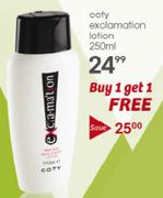 Coty Exclamation Lotion-250ml