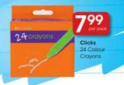 Clicks 24 Colour Crayons-per pack