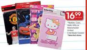 Barbie, Cars, Hello Kitty or Manchester United 5 A4 Book Covers-per pack