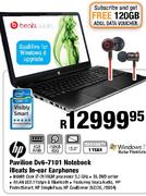 HP Pavilion Dv6-7101 Notebook + iBeats In-Ear Earphones