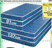 Vitafoam 131cm Erica Single Or Double Foam Mattress.