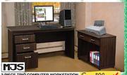 MJS 3 Piece Trio Computer Workstation