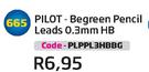Pilot Begreen Pencil Leads 0.3mm HB PLPPL3HBBG