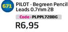 Pilot Begreen Pencil Leads 0.7mm 2B PLPPL72BBG