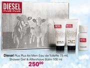 Diesel Plus Plus For Men Eau De Toilette-75Ml, Shower Gel & Aftershave Balm-100Ml
