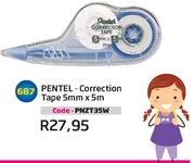 Pentel Correction Tape 5mmx5m PNZT35W