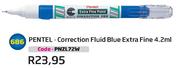 Pentel Correction Fluid Blue Extra Fine 4.2ml PNZL72W
