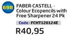 Faber-Castell-Colour Ecopencils With Free Sharpener 24 PK FCHT120124E