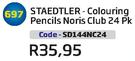 Staedtler-Colouring Pencils Noris Club 24 PK SD144NC24