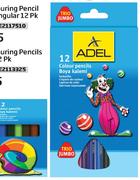 Adel - Colouring Pencils Half Size 12 PK TLDDE2113325