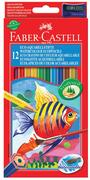 Faber-Castell-Watercolour Ecopencils With Free Sharpener And Paint Brush 12 PK FCAHT120212E