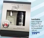 Lentheric Solo Original Parfum Pour Homme-50ml & Deodorant-125ml