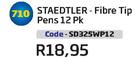 Staedtler Fibre Tip Pens(SD325WP12)-12 Pk