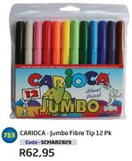 Carioca Jumbo Fibre Tip(SCMAR2829)-12 Pk