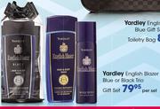 Yardley English Blazer Blue Or Black Trio Gift Set-Per Set