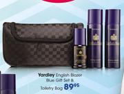 Yardley English Blazer Blue Gift Set & Toiletry Bag