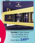Yardley English Blazer Eau De Toilette-50ml, Deodorant & Hair & Body Wash