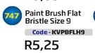 Paint Brush Flat Bristle Size 9(KVPBFLH9)-Each