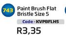 Paint Brush Flat Bristle Size 3(KVPBFLH5)-Each